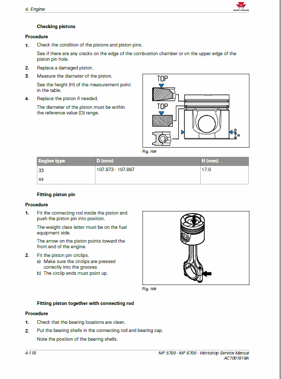 Massey Ferguson 5708, 5709, 5710, 5711 Tractor Service Manual Workshop Guide