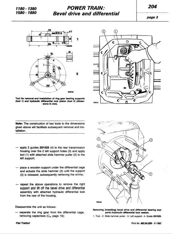 Fiat 1180, 1280, 1380, 1580, 1880 Tractor Service Manual Workshop Guide