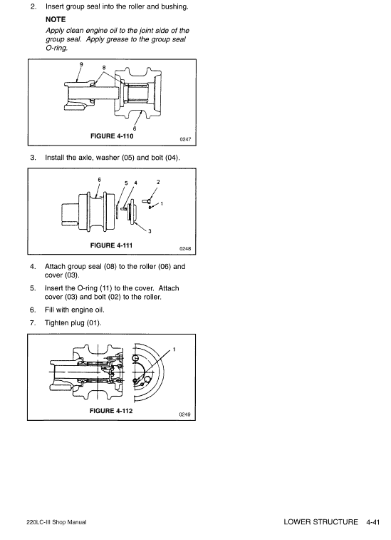 Daewoo Solar S220LC-3 Excavator Service Manual Workshop Guide