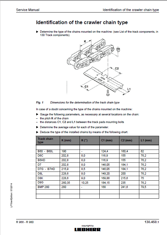 Liebherr R966, R970, R976, R980 Tier 3 Excavator Service Manual