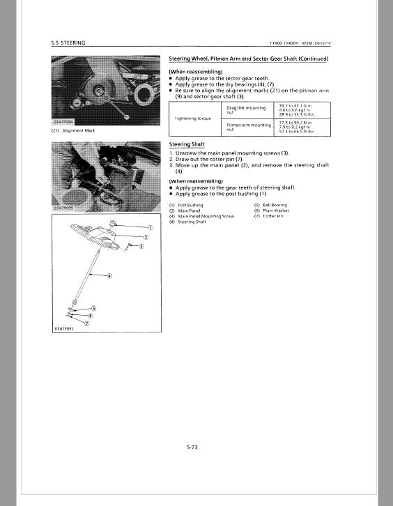 Kubota T1400, T1400H Lawn Mower Workshop Repair Manual