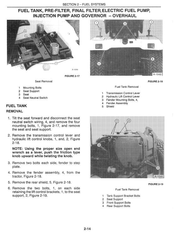 Ford GT64, GT75, GT85, GT95 Lawn Tractor Service Manual Workshop Guide