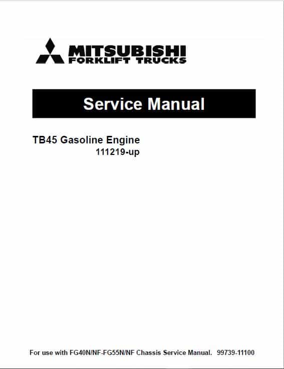 Mitsubishi FD40N, FD45N, FD50CN, FD50N, FD55N Forklift Service Manual