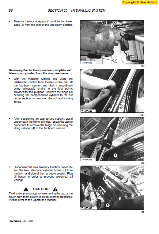 New Holland LM1133 Telehandlers Service Manual Workshop Guide