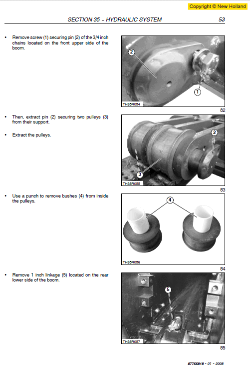 New Holland LM1330 and LM1333 Telehandlers Service Manual Workshop Guide