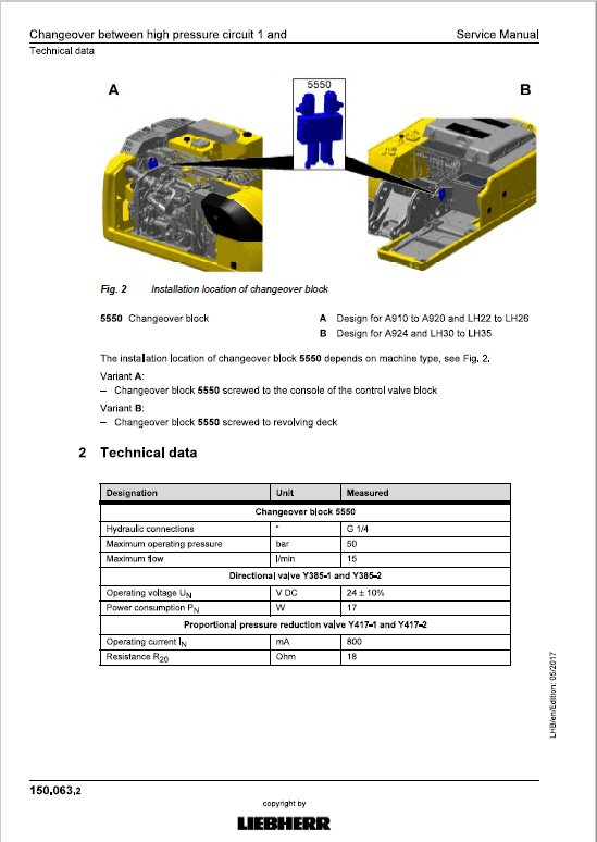 Liebherr R914 Compact, R920 Tier 4F Compact Excavator Service Manual