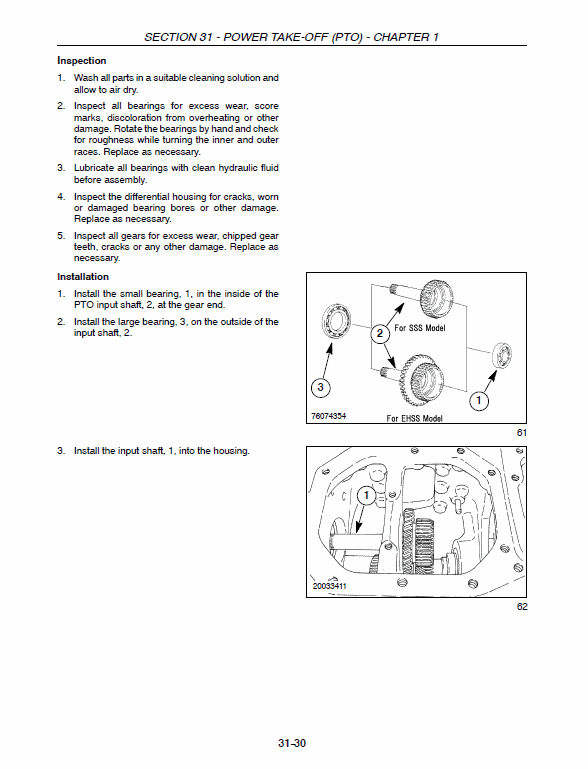 New Holland T2410, T2420 Tractor Service Manual Workshop Guide