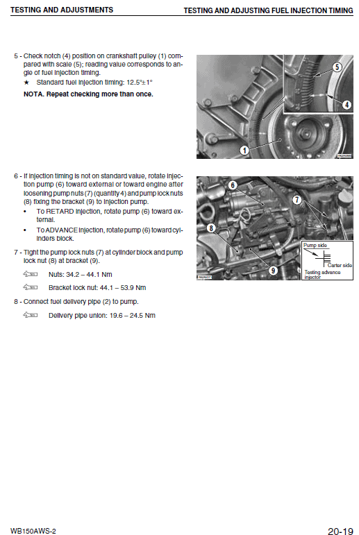 Komatsu WB150AWS-2 Backhoe Loader Service Manual Workshop Guide