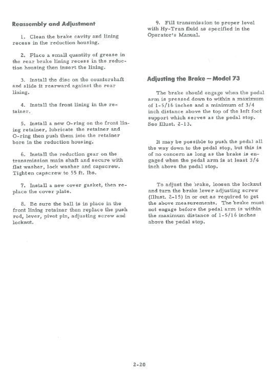 Cub Cadet 73, 106, 107, 126, 127 and 147 Tractor Manual Workshop Guide