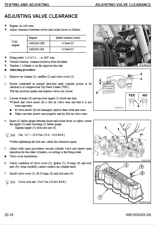 Komatsu WB150AWS-2N Backhoe Loader Service Manual Workshop Guide
