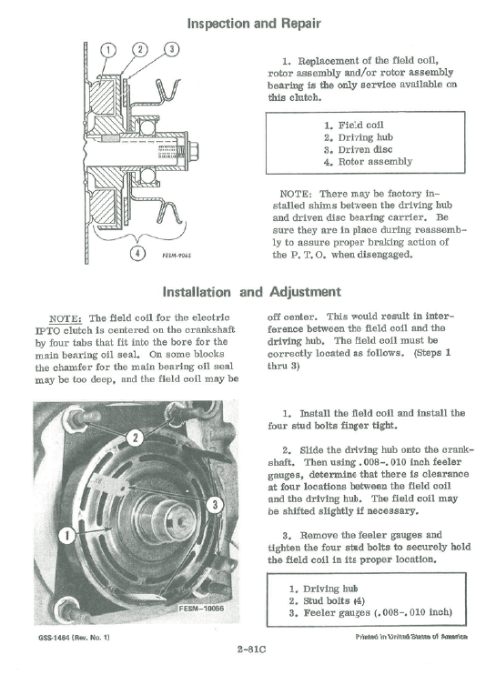 Cub Cadet 86, 108, 109, 128, 129, 149, 169 Tractor Service Manual Workshop Guide