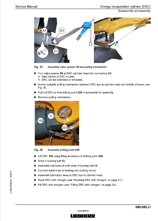 Liebherr LH40M, LH40C, LH50M Timber, LH50M Tier 4i Excavator Service Manual