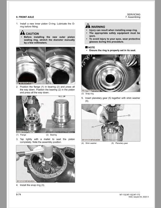 Kubota M7-132, M7-152, M7-172 Tractor Workshop Service Repair Manual