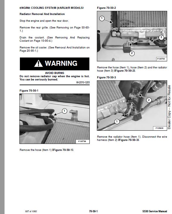 Bobcat S530 Skid-Steer Loader Service Repair Manual