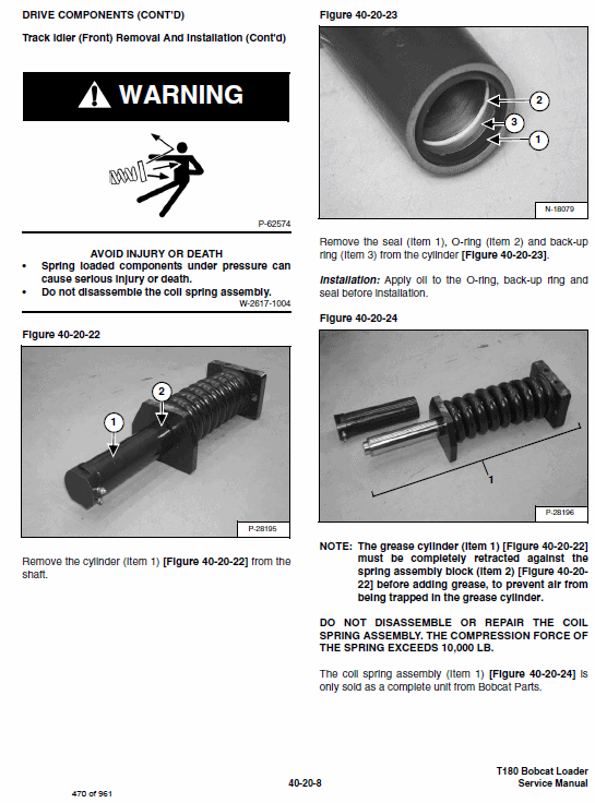 Bobcat T180 Turbo, T180 Turbo High Flow Loaders Service Manual Workshop Guide