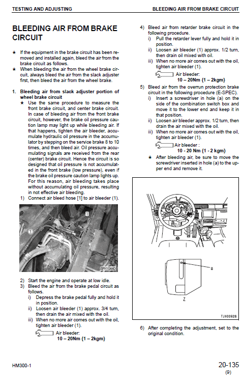 Komatsu HM300-1 Dump Truck Service Manual Workshop Guide