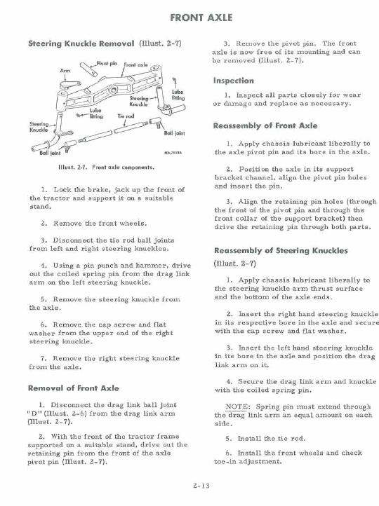 Cub Cadet 72, 104, 105, 124 and 125 Tractor Manual Workshop Guide