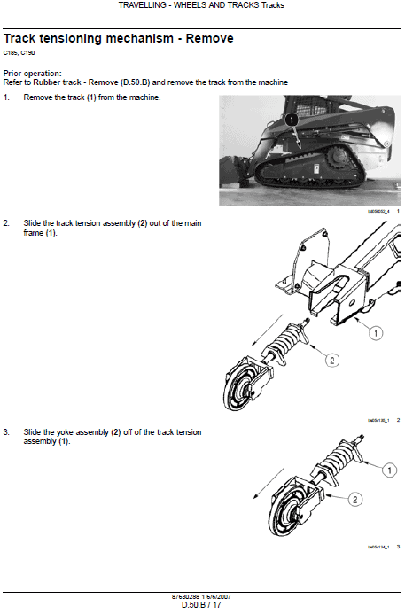 New Holland C185 and C190 Loader Service Manual Workshop Guide