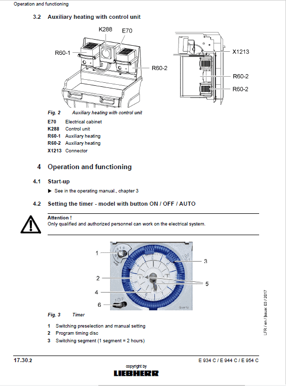 Liebherr ER934C, ER944C, ER954C, EP934C, ER944C, ER954C Excavator Service Manual