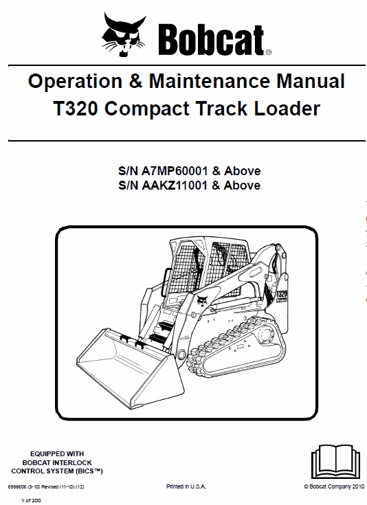 Bobcat T320 Loader Service Manual Workshop Guide