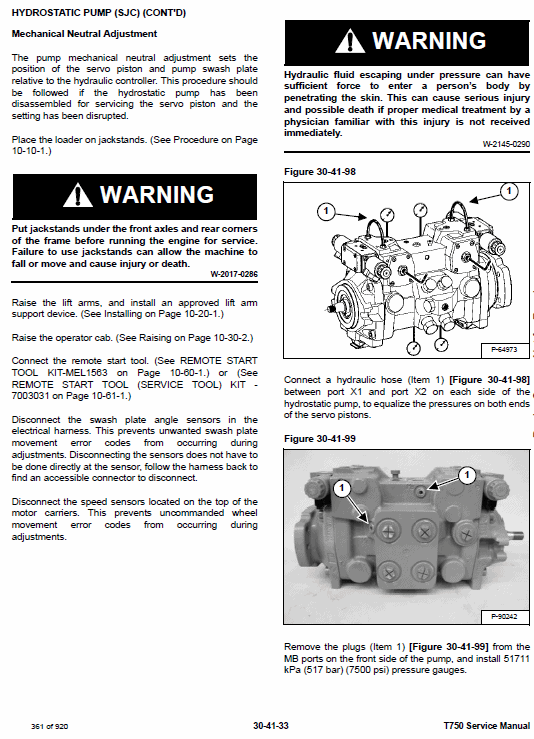 Bobcat T750 Loader Service Manual Workshop Guide