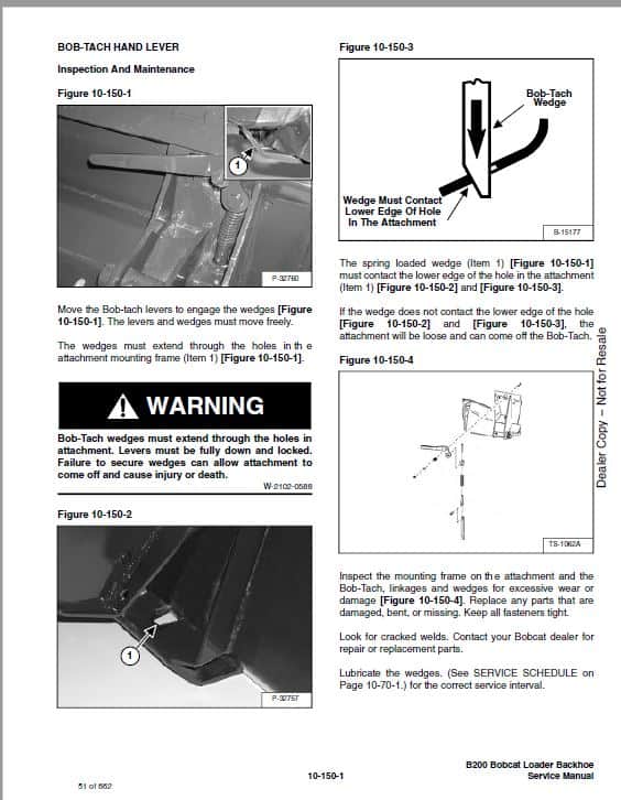 Bobcat B200 Loader Service Repair Manual