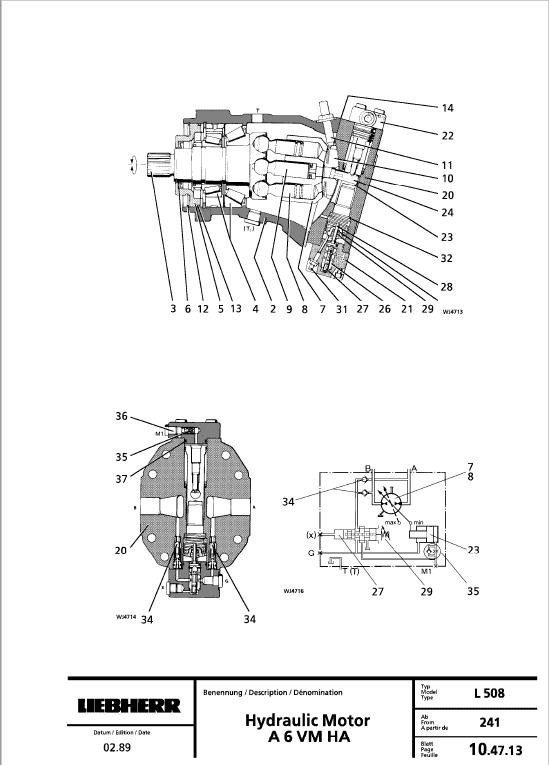 Liebherr L506, L508, L510 Wheel Loader Service Manual