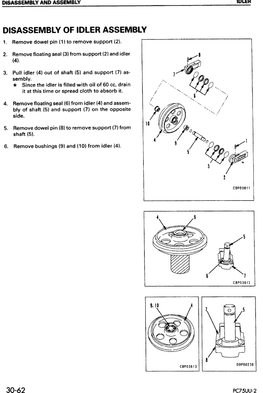 Komatsu PC75UU-2 Excavator Service Manual Workshop Guide