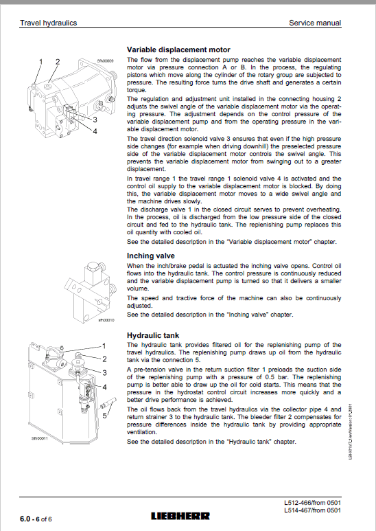 Liebherr L512, L514 Stereo Wheel Loader Service Manual