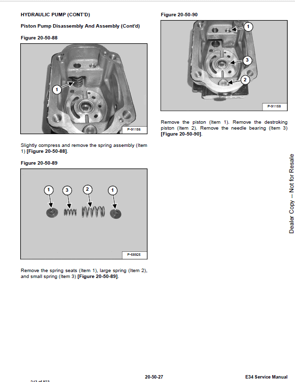 Bobcat E34 Excavator Repair Service Manual