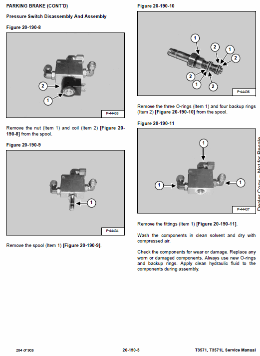 Bobcat T3571, T3571L Telescopic Handler Service Repair Manual Workshop Guide
