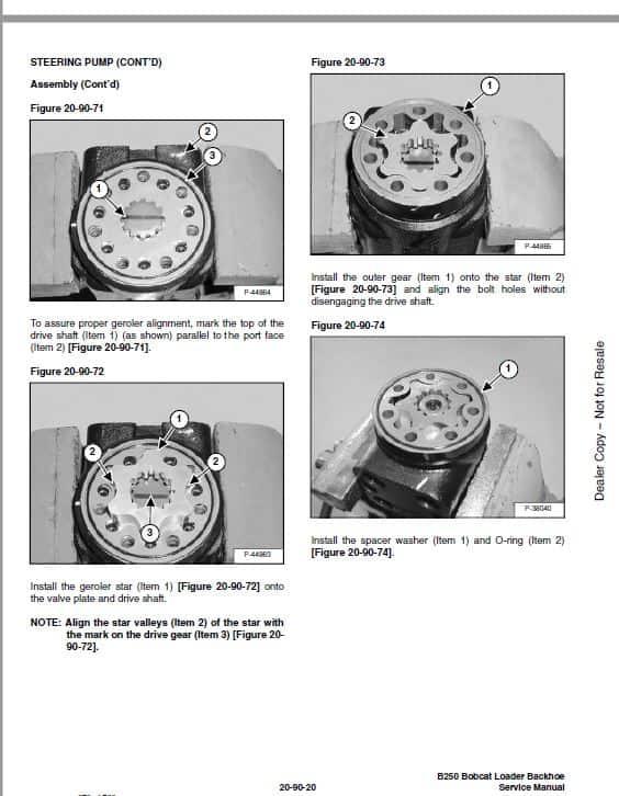 Bobcat B250 Loader Service Repair Manual
