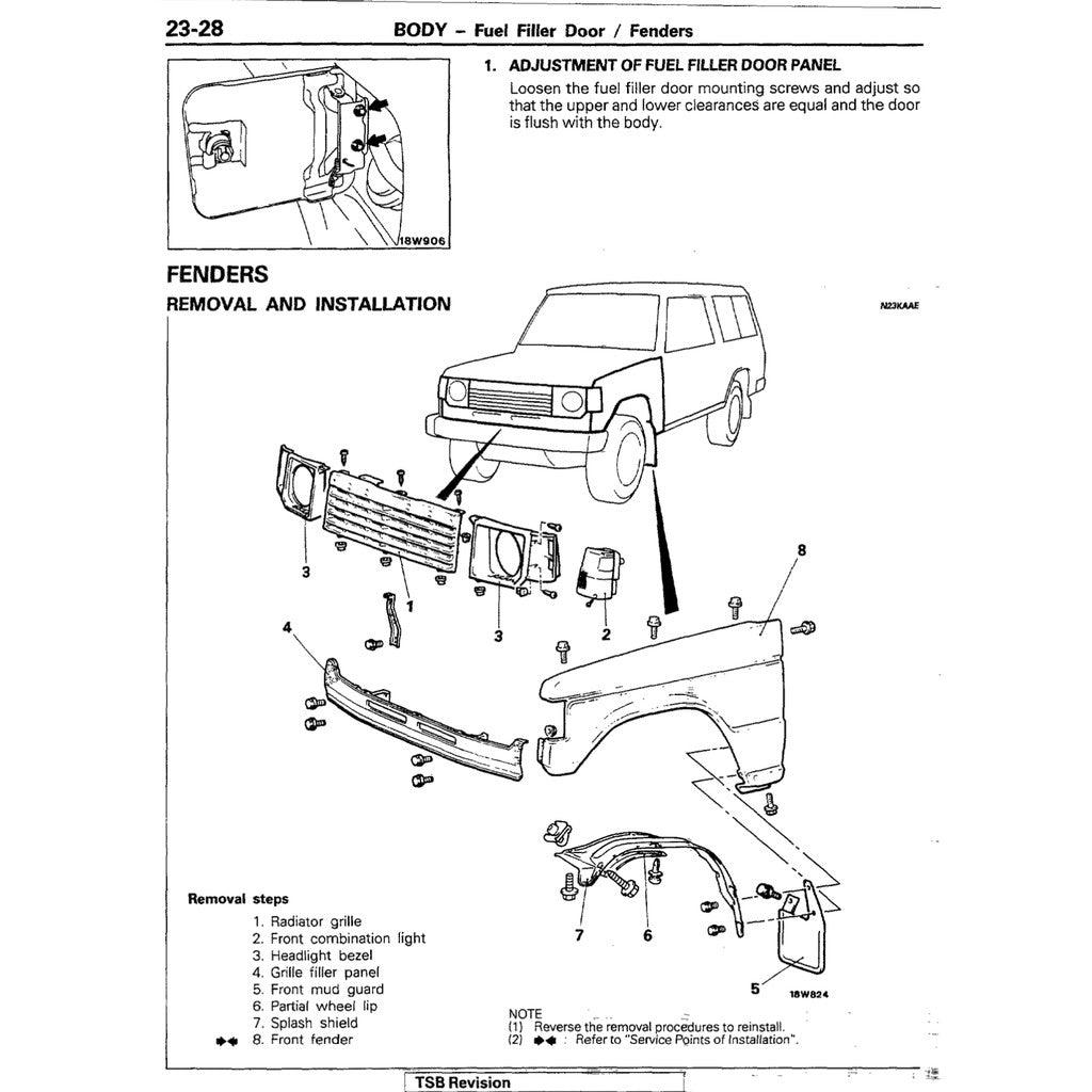 MITSUBISHI PAJERO L040 1982-1991 Full Manual Set – Repair & Maintenance Manual