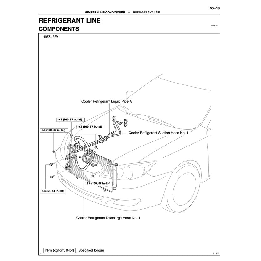 TOYOTA CAMRY ACV30 MCV30 2002-2006 Full Manual Set – SERVICE WORKBOOK WORKSHOP MANUAL