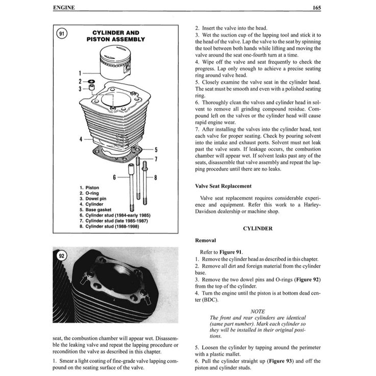 HARLEY-DAVIDSON FLH/FLT/FX 1984-1998 Full Manual Set – Repair & Maintenance Manual - CLYMER