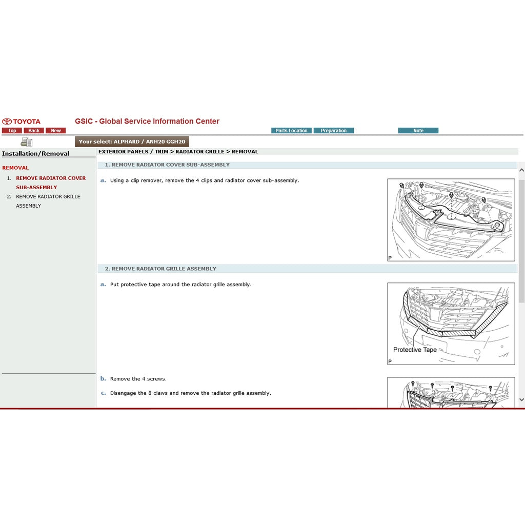 TOYOTA ALPHARD / VELLFIRE ANH20/GGH20 2008-2015 Full Manual Set – Repair & Maintenance Manual