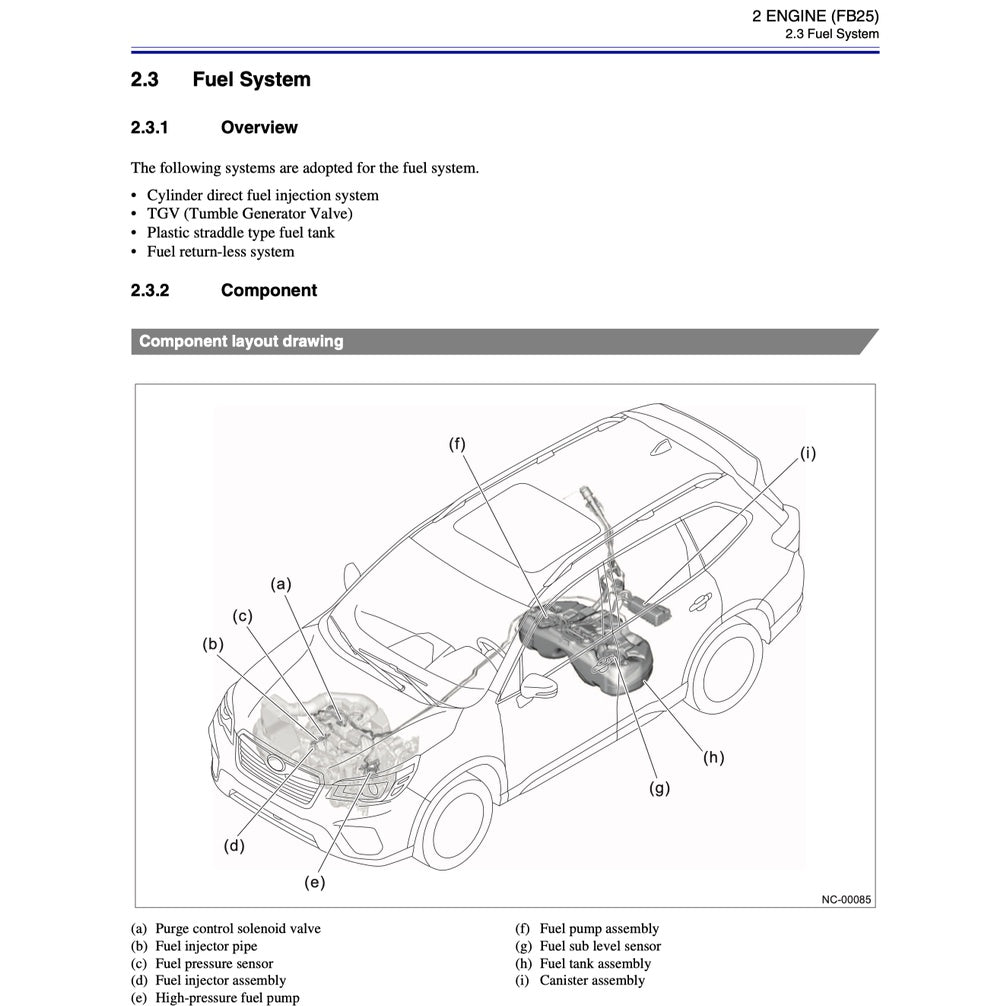 SUBARU FORESTER SK 2019-2023 Full Manual Set – Repair & Maintenance Manual