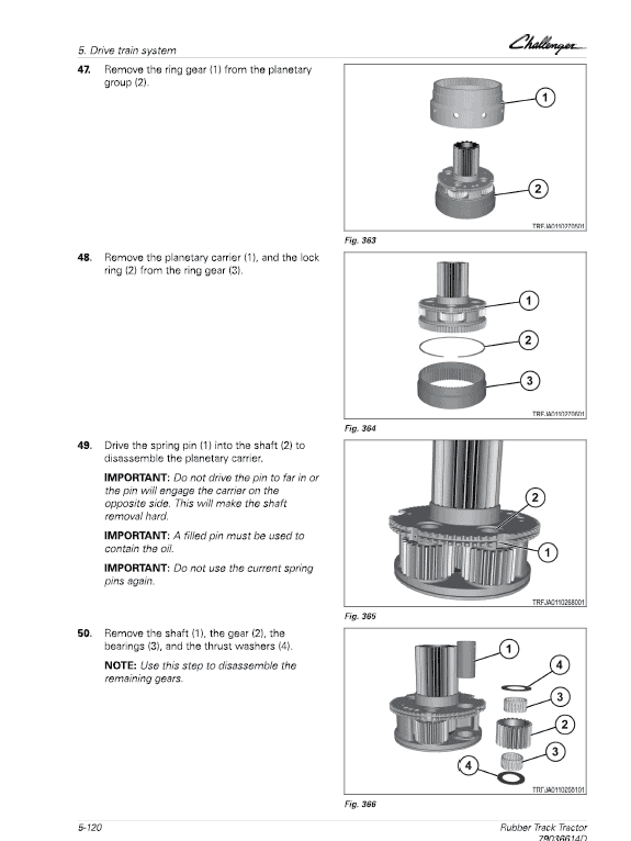 Challenger MT755E, MT765E, MT775E Tractor Service Manual Workshop Guide