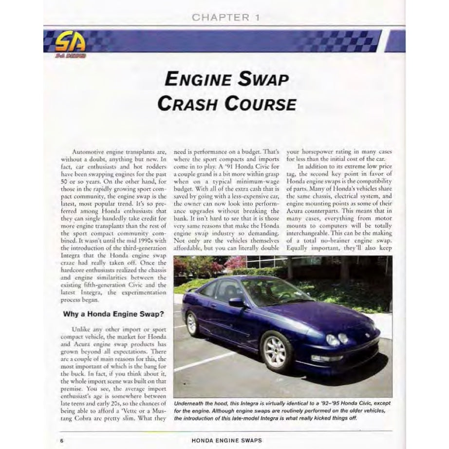 HONDA ENGINE SWAPS 2008 Full Manual Set – H, B, D, K & ZC SERIES