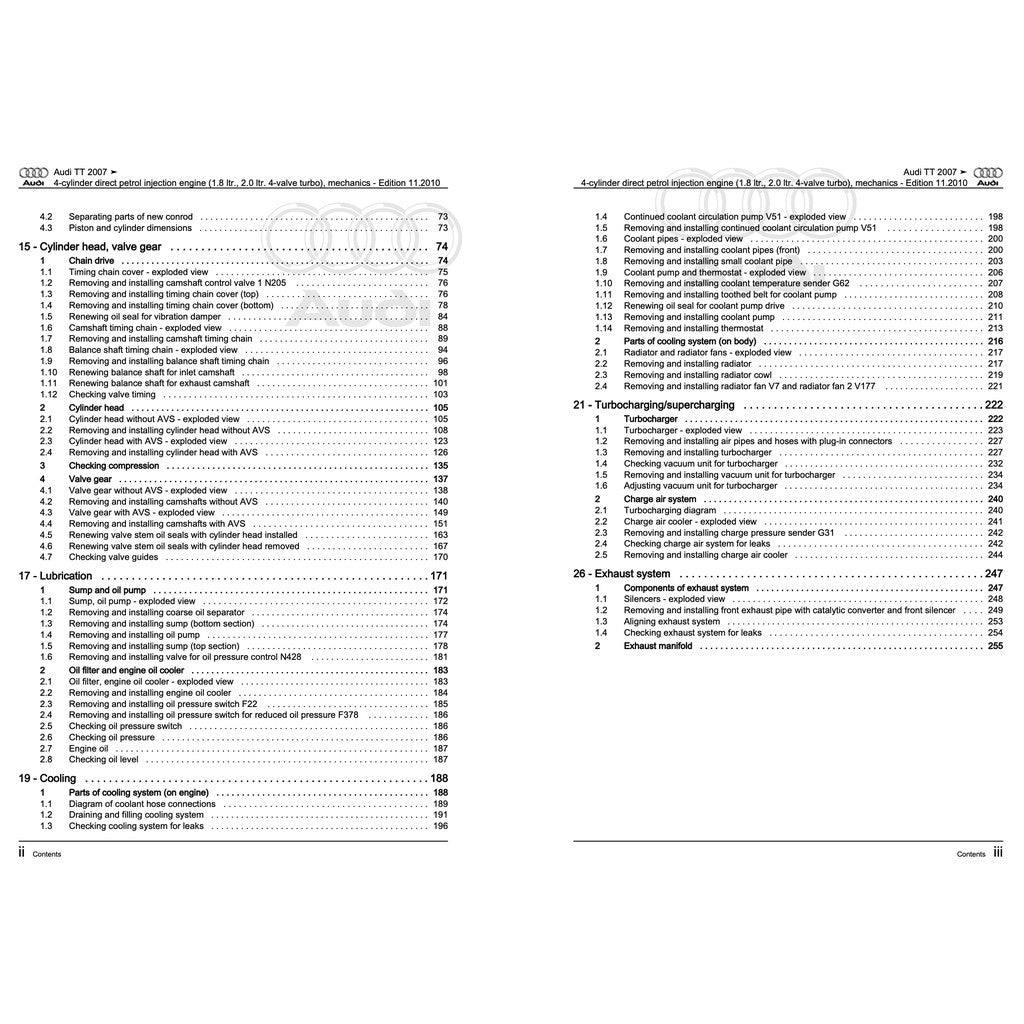 Audi TT MK2 2007-2014 Full Manual Set – FACTORY WORKSHOP REPAIR SERVICE MANUAL