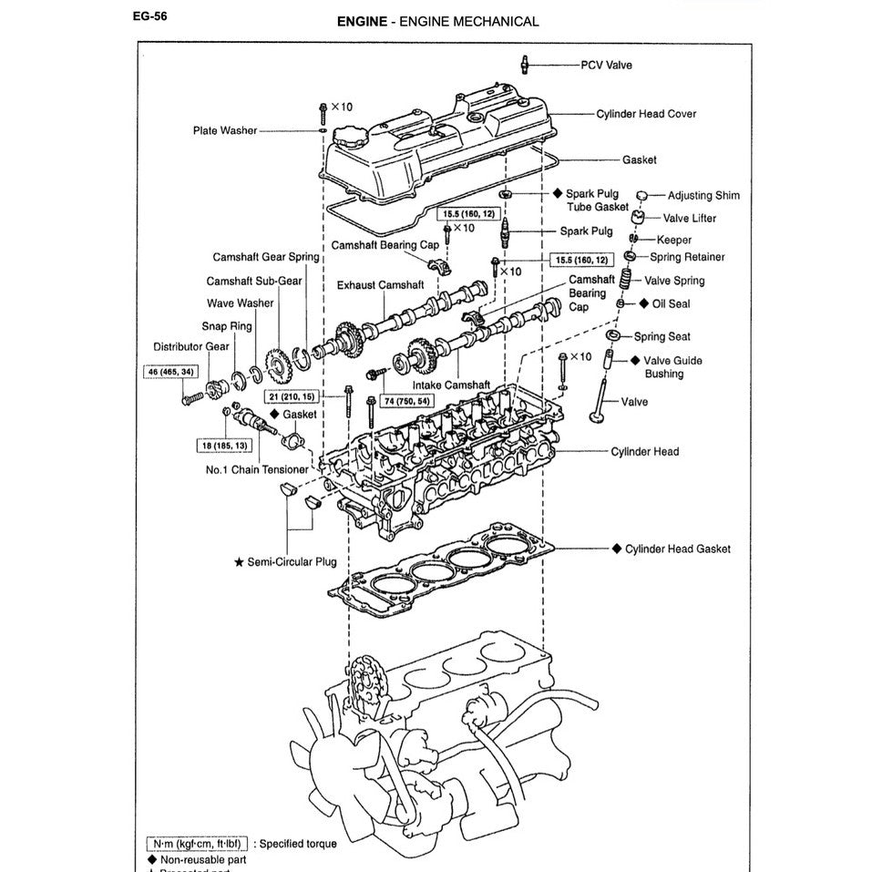 TOYOTA HILUX "SR" N140/150/160/170/190 1997-2005 Full Manual Set – Repair & Maintenance Manual