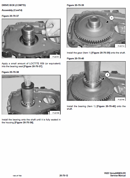 Bobcat V623 VersaHANDLER Telescopic Service Manual Workshop Guide