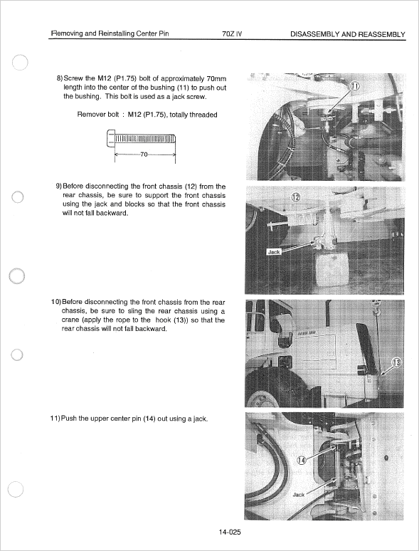 Kawasaki 70ZIV Wheel Loader Repair Service Manual