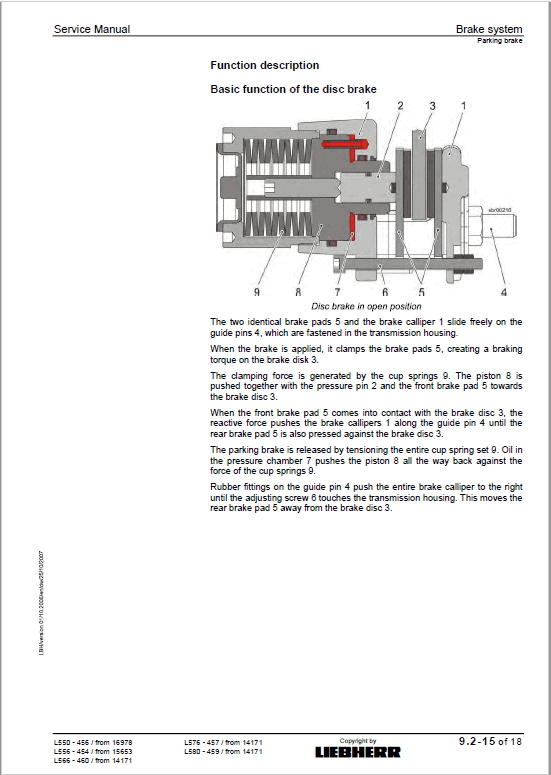 Liebherr L550, L556, L566, L576, L580 2plus2 Wheel Loader Service Manual