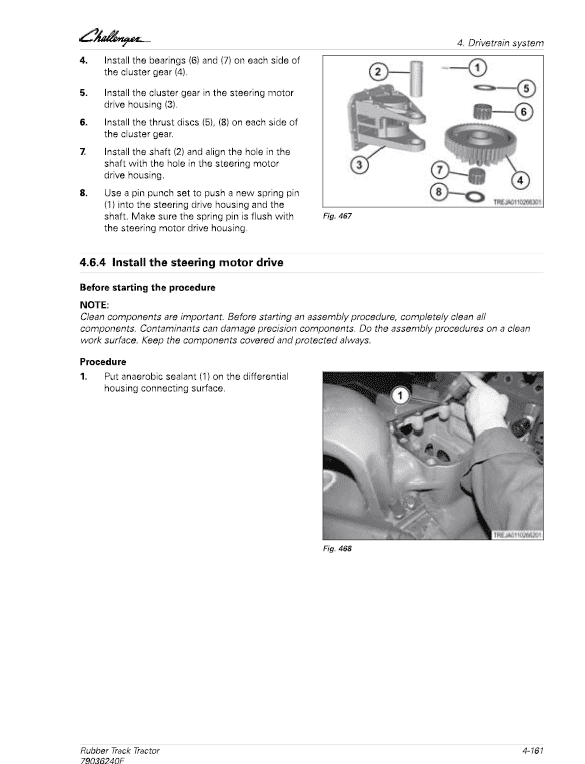 Challenger MT845E, MT855E, MT865E, MT875E Tractor Service Manual Workshop Guide