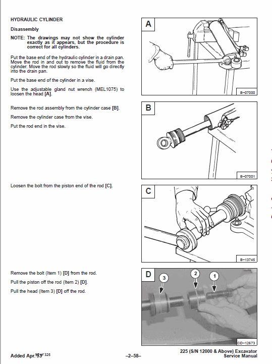Bobcat X225 Excavator Service Manual Workshop Guide