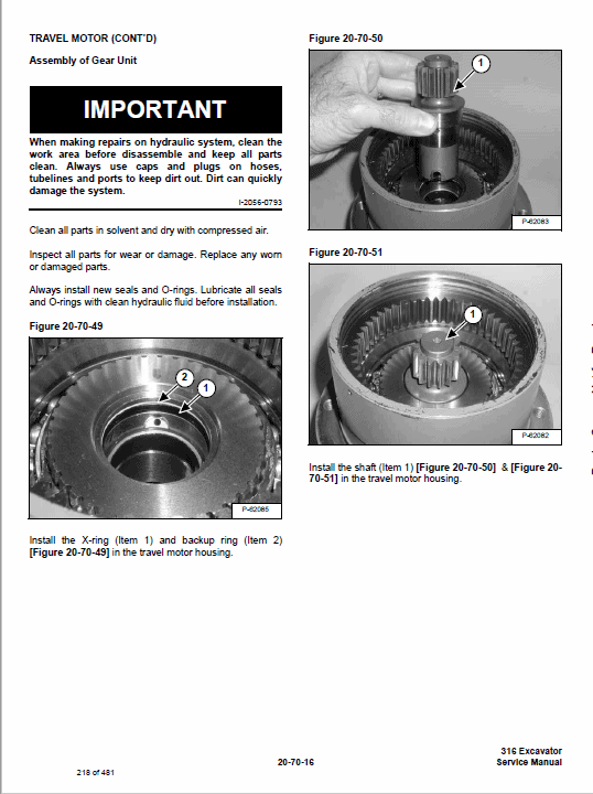 Bobcat 316 Excavator Service Manual Workshop Guide