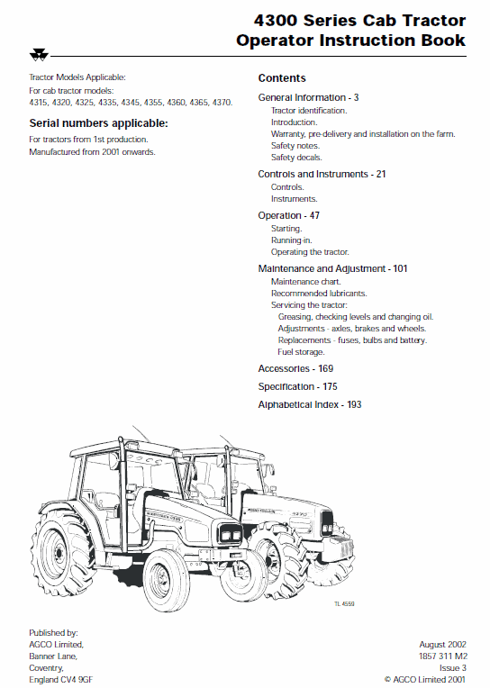 Massey Ferguson 4345, 4355, 4360, 4365, 4370 Tractor Service Manual Workshop Guide