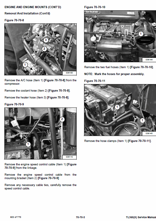 Bobcat TL360 and TL360X Telescopic Handler Service Manual