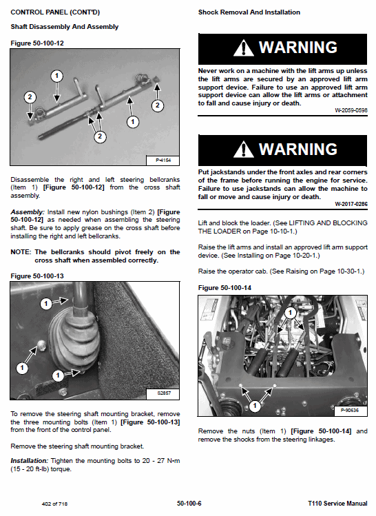 Bobcat T110 Compact Loader Service Manual Workshop Guide